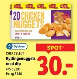 Lidl Kyllingenuggets med dip tilbud