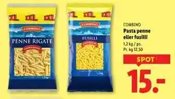 Lidl Pasta penne eller fusilli tilbud