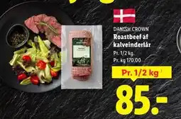 Lidl Roastbeef af kalveinderlår tilbud