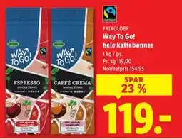 Lidl Way To Go! hele kaffebønner tilbud