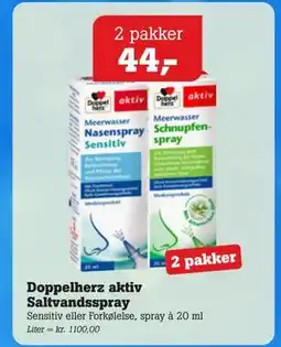 Poetzsch Padborg Doppelherz aktiv Saltvandsspray tilbud