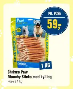Otto Duborg Chrisco Paw Munchy Sticks med kylling tilbud