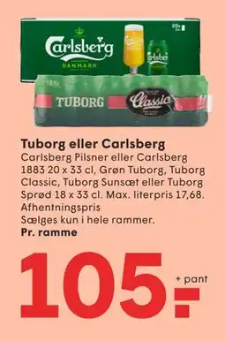 SPAR Tuborg eller Carlsberg tilbud