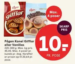 SPAR Pågen Kanel Gifflar eller Vanillas tilbud