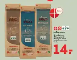 SPAR Grøn Balance Øllingegaard Økologisk Mælk tilbud