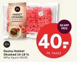 SPAR Gestus Hakket Oksekød 14-18 % tilbud