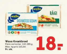 SPAR Wasa Knækbrød tilbud