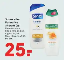 SPAR Sanex eller Palmolive Shower Gel tilbud