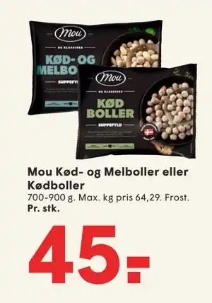 SPAR Mou Kød- og Melboller eller Kødboller tilbud