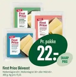 Min Købmand First Price Skiveost tilbud