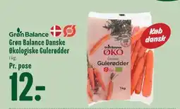 Min Købmand Grøn Balance Danske Økologiske Gulerødder tilbud