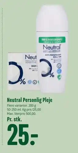 Min Købmand Neutral Personlig Pleje tilbud