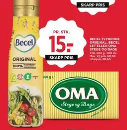 MENY BECEL FLYDENDE ORIGINAL, BECEL LET ELLER OMA STEGE OG BAGE tilbud