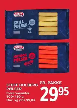 MENY STEFF HOLBERG PØLSER tilbud