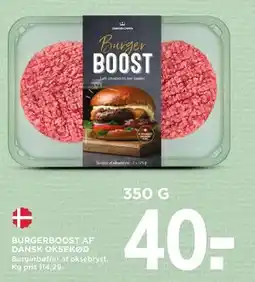 MENY BURGERBOOST AF DANSK OKSEKØD tilbud