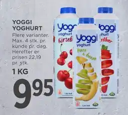 MENY YOGGI YOGHURT tilbud