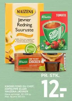 MENY KNORR FOND DU CHEF, KOPSUPPE ELLER MAIZENA JÆVNER tilbud