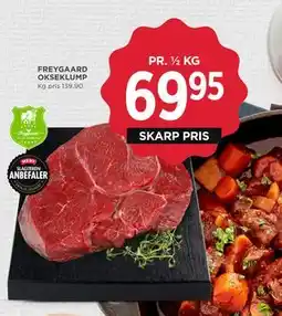 MENY FREYGAARD OKSEKLUMP tilbud