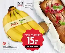 MENY GRØN BALANCE ØKOLOGISKE BANANER tilbud