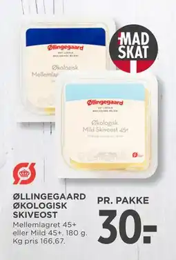 MENY ØLLINGEGAARD ØKOLOGISK SKIVEOST tilbud