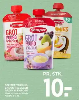 MENY SEMPER YUMMIE, SMOOTHIE ELLER GRØD KLEMPOSE tilbud