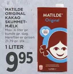 MENY MATILDE ORIGINAL KAKAO SKUMMETMÆLK tilbud