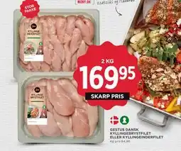 MENY GESTUS DANSK KYLLINGEBRYSTFILET ELLER KYLLINGEINDERFILET tilbud