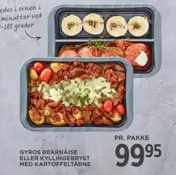 MENY GYROS BEARNAISE ELLER KYLLINGEBRYST MED KARTOFFELTÅRNE tilbud