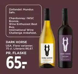 MENY DARK HORSE tilbud