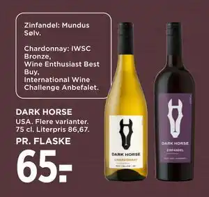 MENY DARK HORSE tilbud