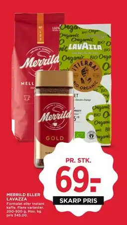 MENY MERRILD ELLER LAVAZZA tilbud