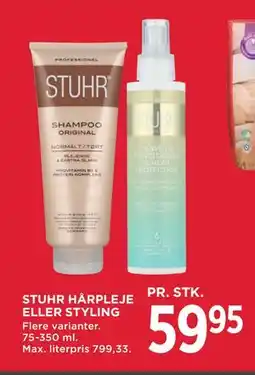 MENY STUHR HÅRPLEJE ELLER STYLING tilbud