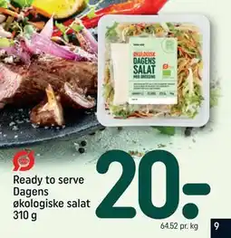 REMA 1000 Ready to serve Dagens økologiske salat 310 g tilbud
