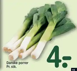 REMA 1000 Danske porrer Pr. stk tilbud