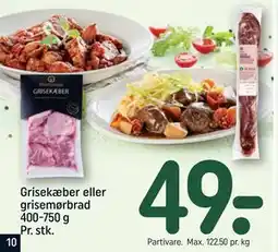 REMA 1000 Grisekæber eller grisemørbrad 400-750 g Pr. stk tilbud