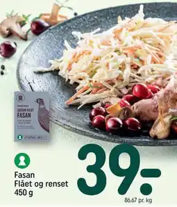 REMA 1000 Fasan Flået og renset 450 g tilbud