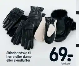 REMA 1000 Skindhandske til herre eller dame eller skindluffer tilbud