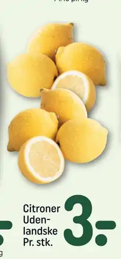 REMA 1000 Citroner Udenlandske Pr. stk tilbud