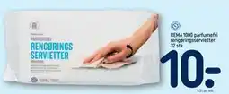 REMA 1000 REMA 1000 parfumefri rengøringsservietter 32 stk tilbud