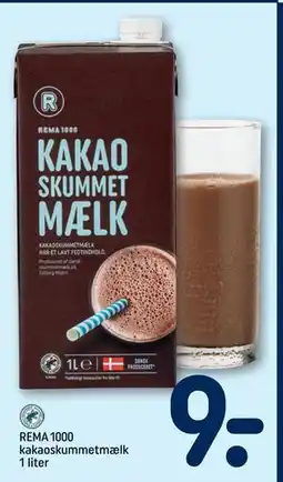 REMA 1000 REMA 1000 kakaoskummetmælk 1 liter tilbud