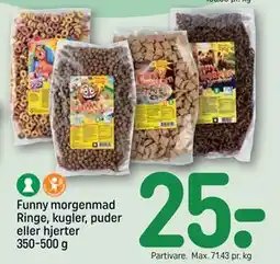 REMA 1000 Funny morgenmad Ringe, kugler, puder eller hjerter 350-500 g tilbud