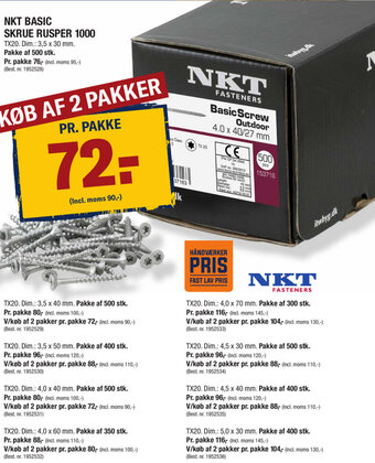 NKT Basic Skrue Rusper 1000