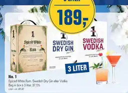 Otto Duborg Bag-in-box 3 liter (Spiced White Rum / Swedish Dry Gin / Swedish Vodka) tilbud