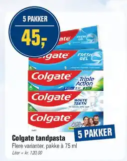 Otto Duborg Colgate tandpasta, 5 pakker tilbud