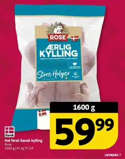 Løvbjerg Rose Hel fersk Dansk kylling tilbud