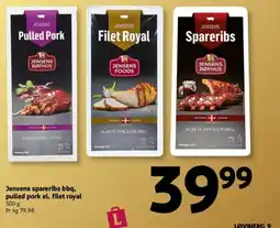 Løvbjerg Jensens spareribs bbq, pulled pork el. filet royal tilbud