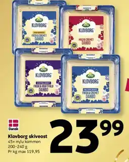 Løvbjerg Arla Klovborg skiveost tilbud