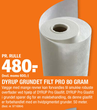 Dyrup Grundet Filt Pro 80 Gram