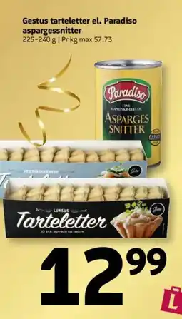Løvbjerg Gestus tarteletter el. Paradiso aspargessnitter tilbud