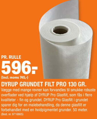 Stark Dyrup Grundet Filt Pro 130 Gr. tilbud